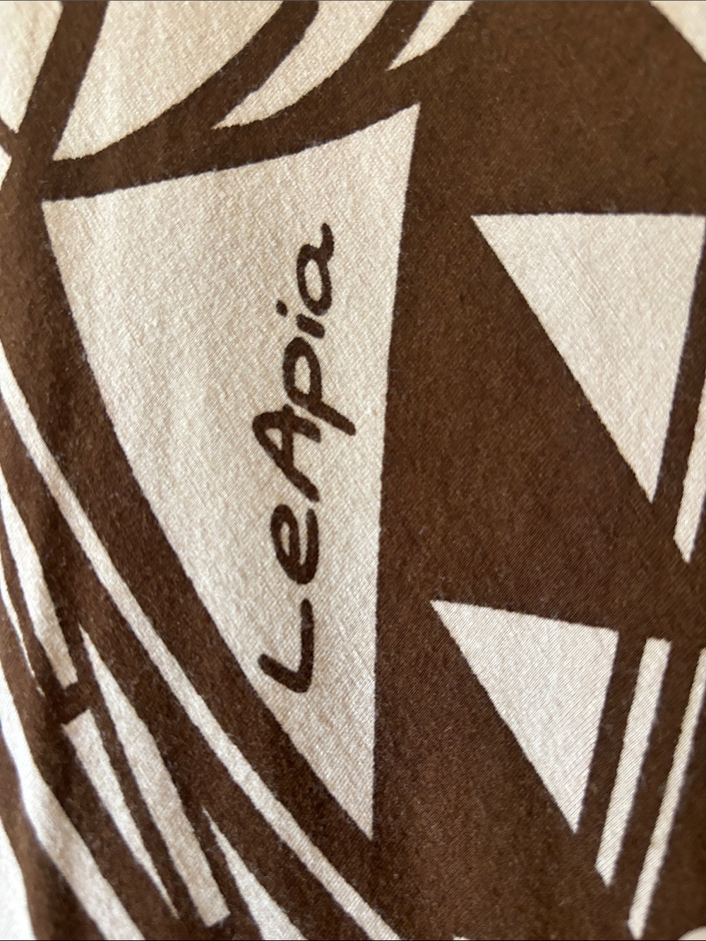 Cold-Shoulder Midi Dress in Beige and Brown Tribal Print - Picture 10 of 10